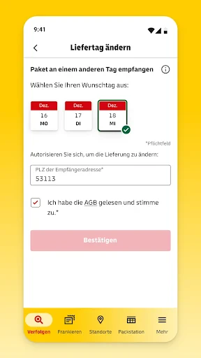 Post & DHL screenshot