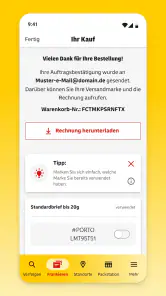 Post & DHL screenshot