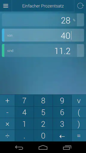 Prozentrechner screenshot