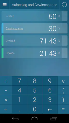 Prozentrechner screenshot