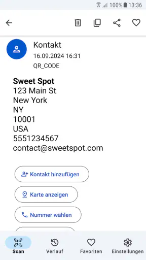 QR-Code-Scanner - werbefrei screenshot