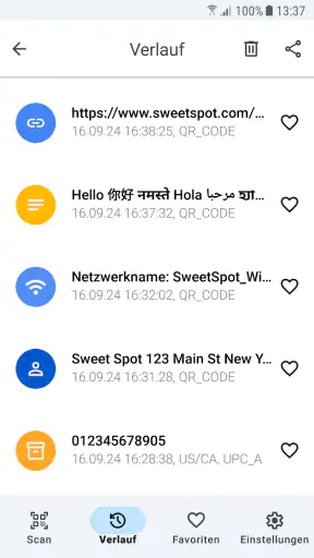 QR-Code-Scanner - werbefrei screenshot