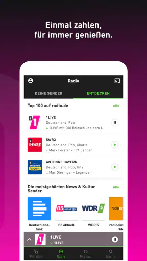 radio.de PRIME screenshot