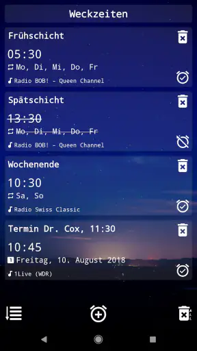 Radiowecker + screenshot