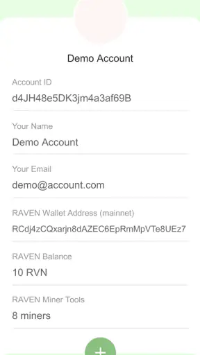 RAVEN Miner by NVS screenshot