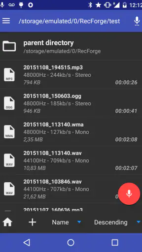 RecForge II Pro: Diktiergerät screenshot