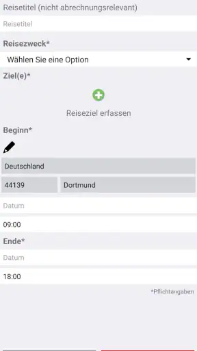 Reisekosten für DB Mitarbeiter screenshot
