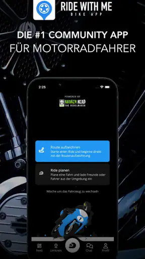 Ride With Me - Motorrad-App screenshot