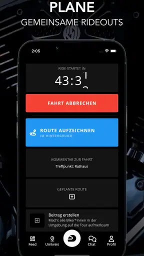 Ride With Me - Motorrad-App screenshot