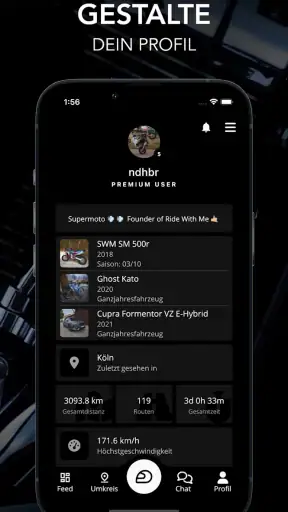 Ride With Me - Motorrad-App screenshot