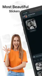 Romantische Kuss-Aufkleber screenshot