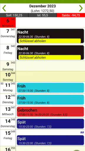 Schicht Kalender (FlexR) screenshot