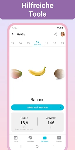 Schwangerschaft + Tracker-App screenshot