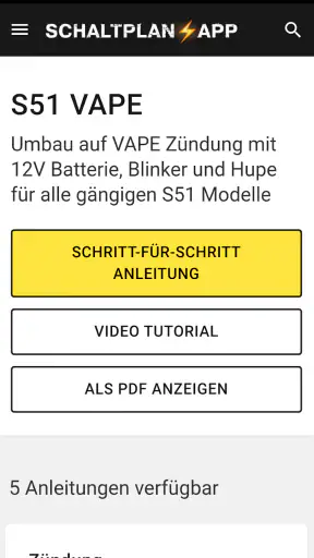 Simson Schaltplan App screenshot