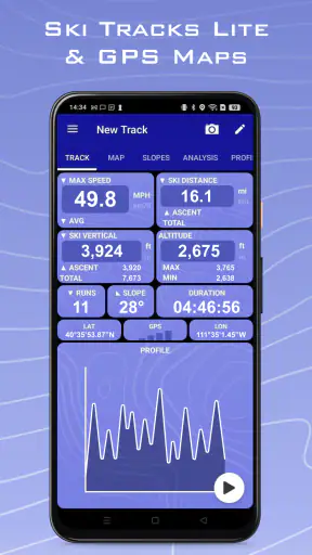 Ski Tracks Lite & Karte GPS screenshot
