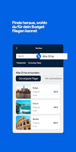 Skyscanner Flüge Hotels Autos screenshot