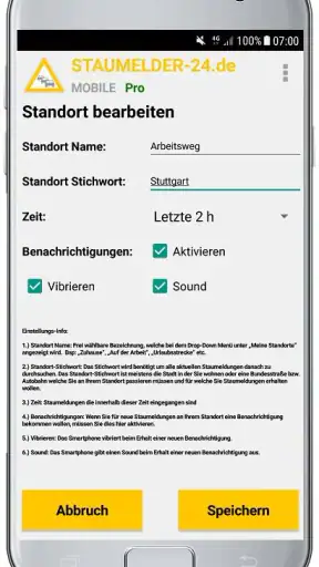 Staumelder MOBILE screenshot