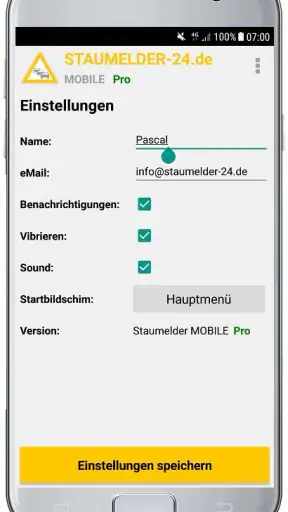 Staumelder MOBILE screenshot
