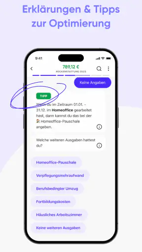Steuerbot: Steuererklärung App screenshot