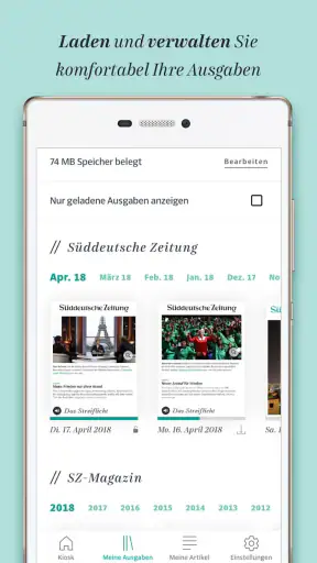 Süddeutsche Zeitung screenshot