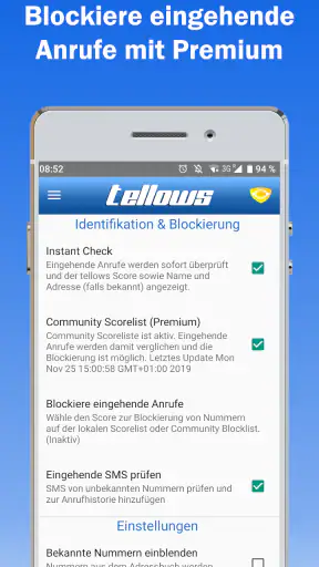 tellows - wer ruft an erkennen screenshot