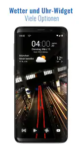 Transparente Uhr & Wetter screenshot