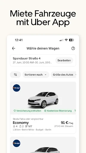 Uber – Dein Taxi auf Abruf screenshot
