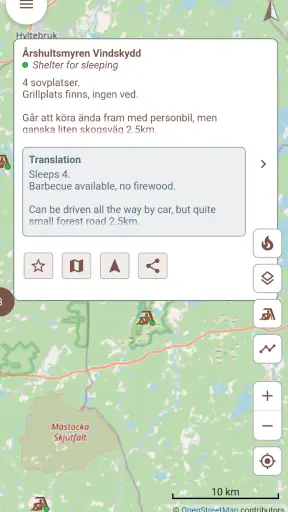 Vindskyddskartan (Shelter Map) screenshot