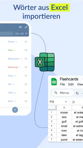 Vokabeltrainer mit Lernkarten screenshot