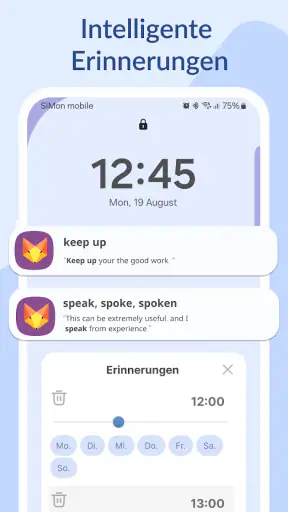 Vokabeltrainer mit Lernkarten screenshot