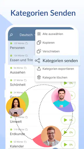 Vokabeltrainer mit Lernkarten screenshot