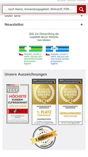 Volksversand Versandapotheke screenshot