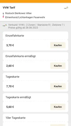 VVW Fahrpläne & Tickets screenshot