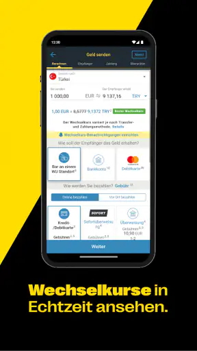 Western Union Deutschland screenshot