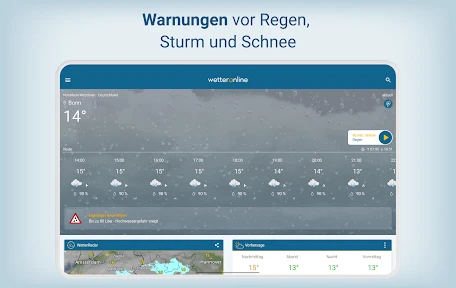 WetterOnline mit RegenRadar screenshot