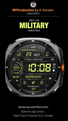 WFP 129 Military watch face screenshot