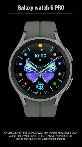 WFP 305 Butterfly watch face screenshot