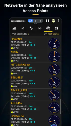 WiFi Analyzer screenshot
