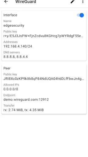 WireGuard screenshot