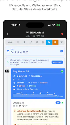 Wise Pilgrim Camino Francés screenshot