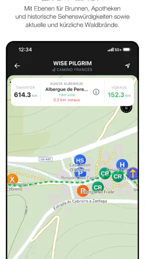 Wise Pilgrim Camino Francés screenshot