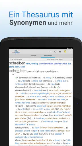 Wörterbuch + screenshot