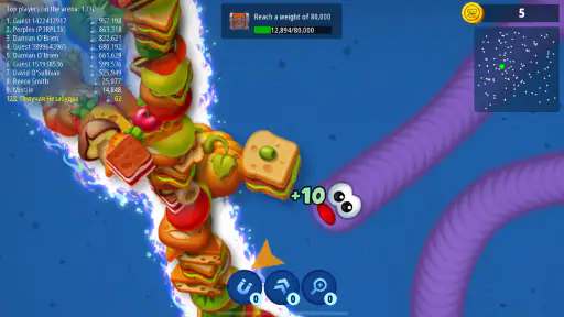 Wurmzone.io Gefräßige Schlange screenshot
