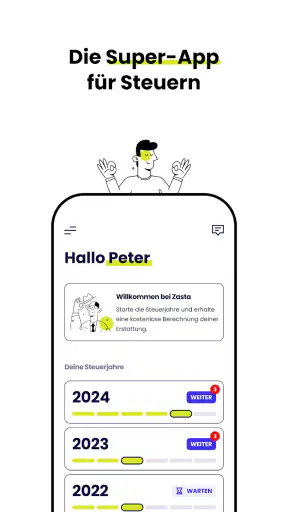 Zasta: Super-App für Steuern screenshot