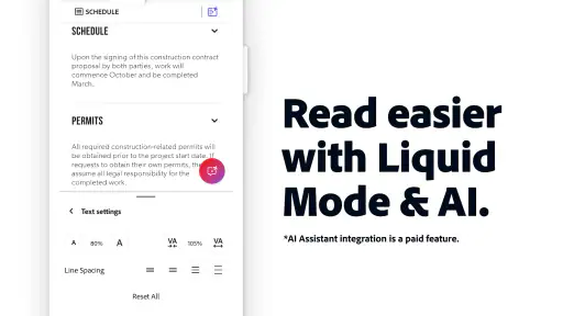 Adobe Acrobat Reader: Edit PDF screenshot