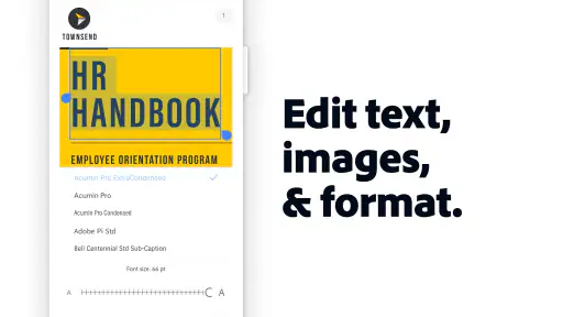 Adobe Acrobat Reader: Edit PDF screenshot