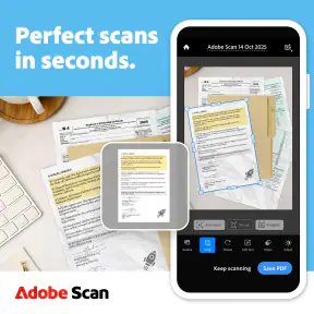 Adobe Scan AI PDF Scanner, OCR screenshot