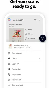 Adobe Scan AI PDF Scanner, OCR screenshot