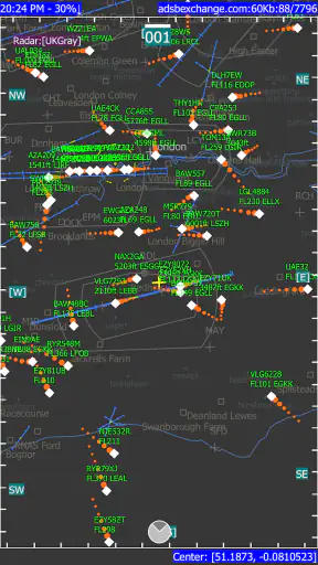ADSB Flight Tracker screenshot