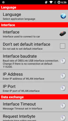 AlfaOBD screenshot